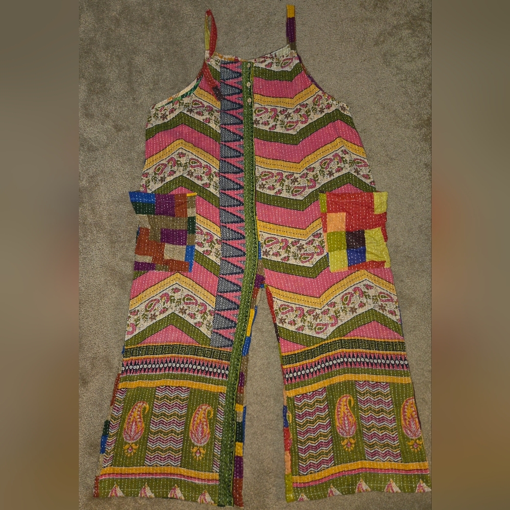 Kantha Bae Seeker Bohemian Patchwork Overalls